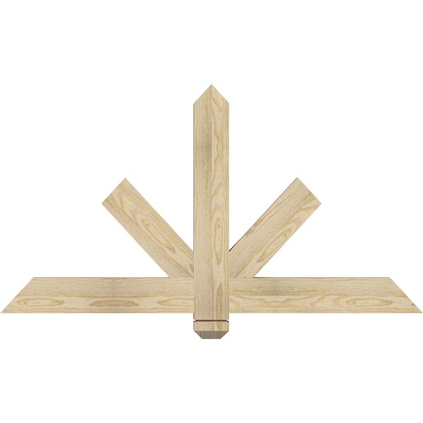 Ekena Millwork Kennewick Rough Sawn Timber Gable Bracket, Douglas Fir, 48"W x 26"H x 2"D x 4"F, 13/12 Pitch GBW048X26X0204KEN00RDF - main